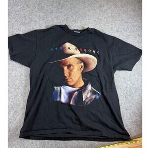 Vintage 90s Garth Brooks Fresh Horses World Tour T Shirt Mens XL Black Graphic